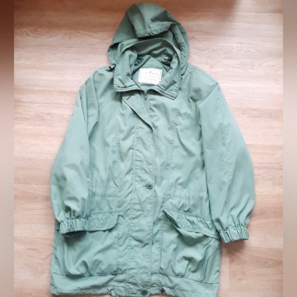 Towne London Fog Green Hooded Full Zip Jacket - Size Large Regular - Picture 11 of 11